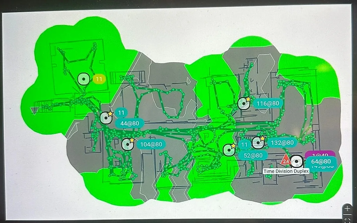 Ekahau wireless coverage visualization