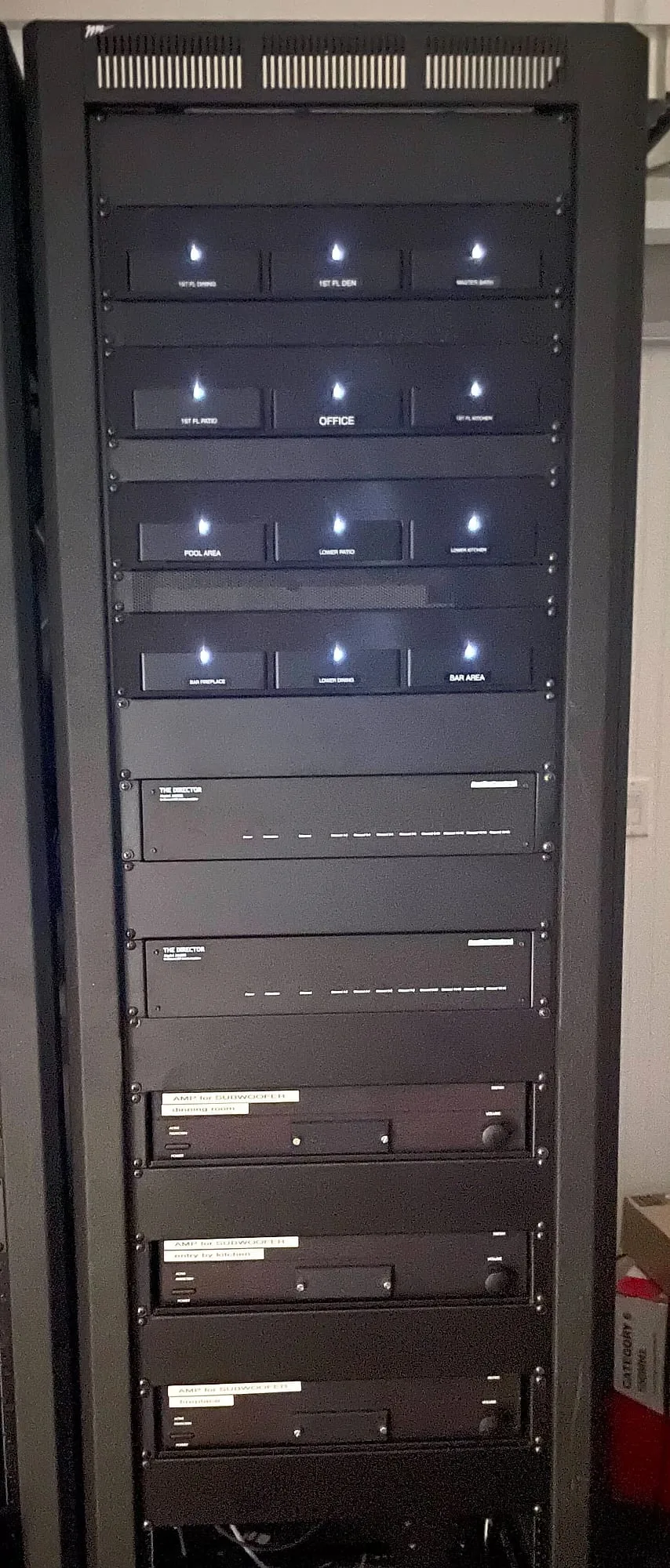 Finished equipment rack built by Limitless AV