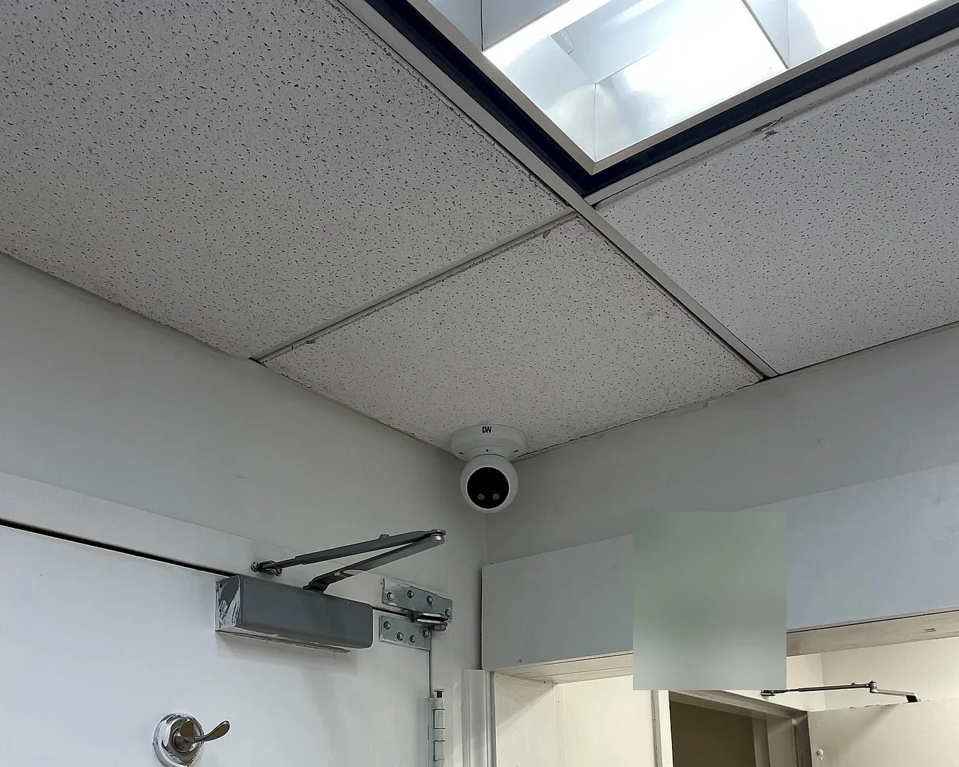 Ceiling-mounted corridor camera at the Ritz-Carlton Residences