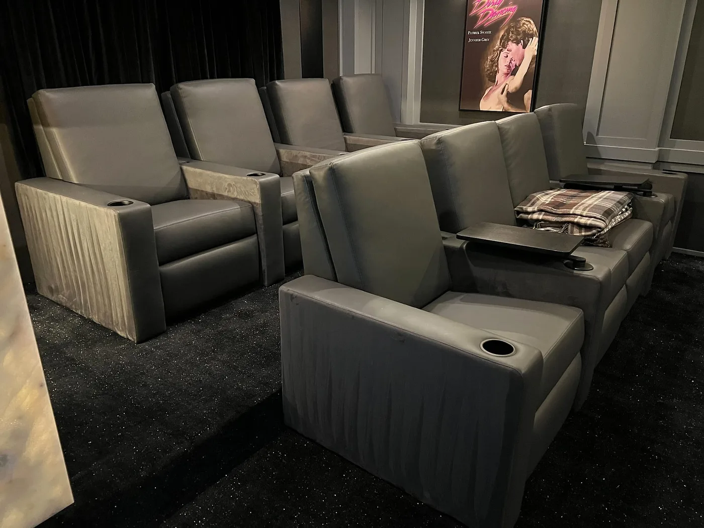 Reclining home theater seats